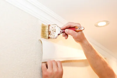 Pose de papier peint à la Cropte — revêtements muraux et toiles de verre